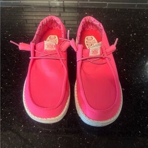 Hey Dude Women's Bright Pink Slip-On Sneakers